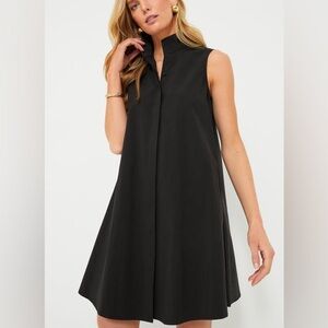 TUCKERNUCK Black Sleeveless Charlie Dress Size Large NEW Button Up A-line
